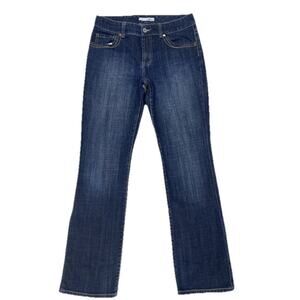Chico’s Jeans Women’s 0.5P Straight Leg Mid Rise Diamond Blue Denim Petite